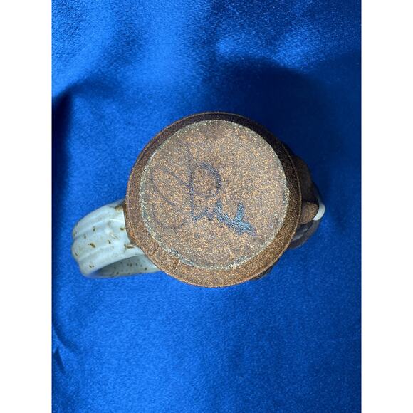 Unique Handmade Stoneware Hands Off Cowboy Mug Signed Mahon - Picture 8 of 8